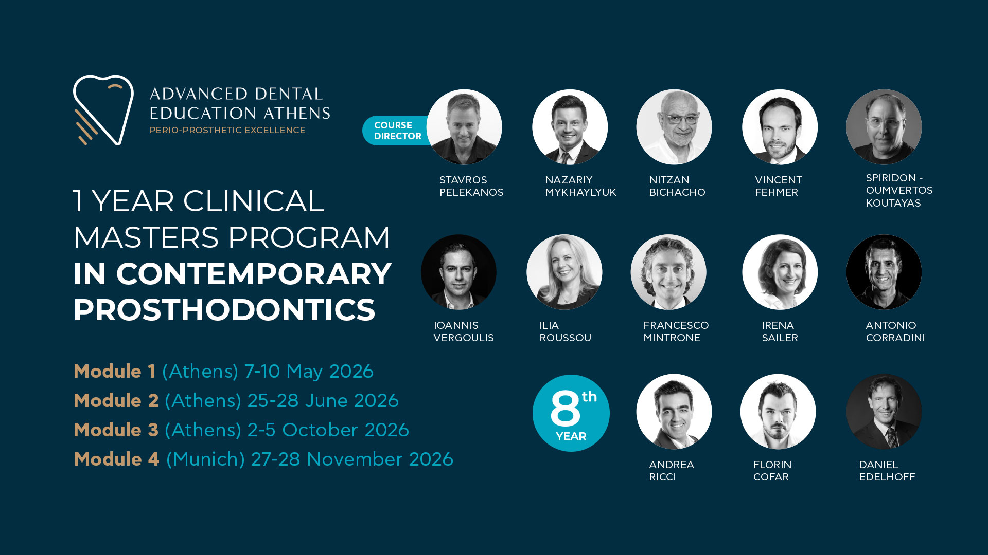 1 YEAR CLINICAL MASTERS PROGRAM IN ADVANCED CONTEMPORARY PROSTHODONTICS (2026)